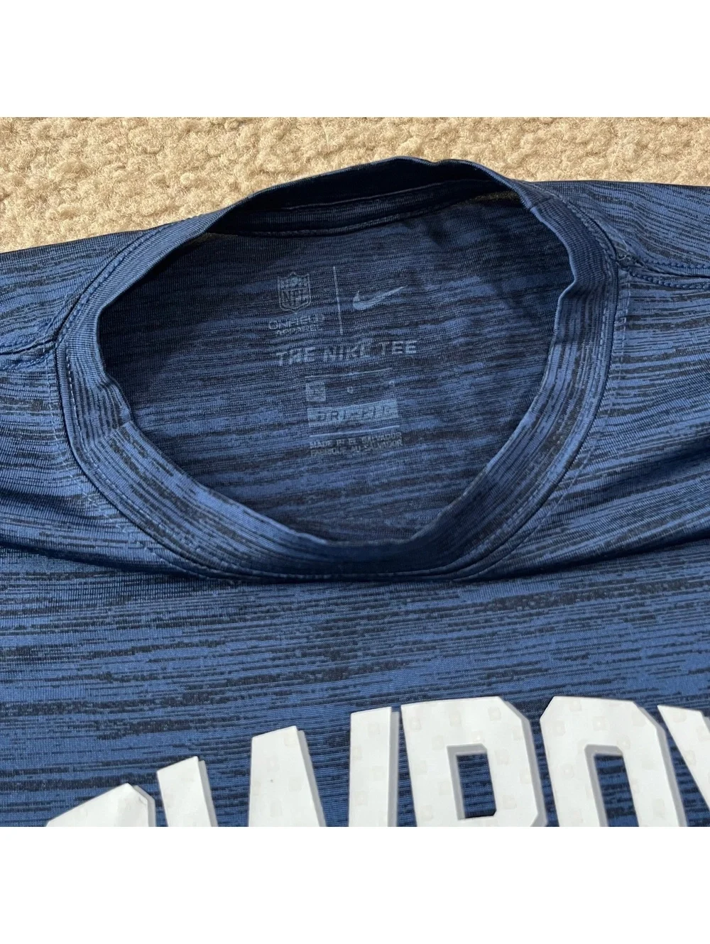 Dallas Cowboys NFL Nike Mens Blue Heathered Graphic T Shirt Size Large